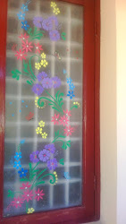window painting acrylic paint colors floral